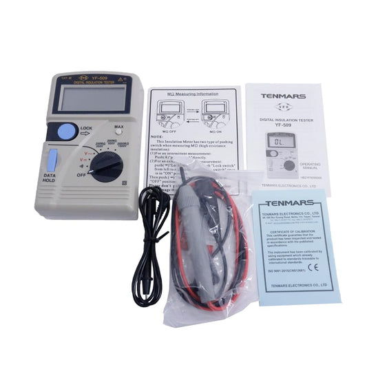 Tenmars YF-509 Digital Insulation Tester AC DC Voltage Meter High Resistance Insulation Meter