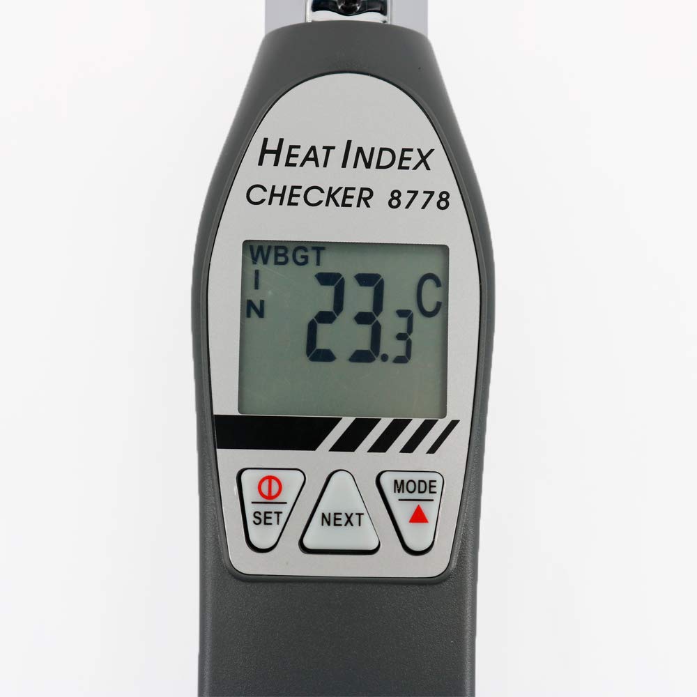AZ8778 Portable Wet Bulb Globe Temperature Humidity WBGT Heat Stress Monitor Heat Index Checker Digital WBGT Meter with 75mm Black Ball