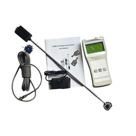 LS300-A Flow Velocity and Flow Meter Portable Flow Velocity Meter Flow Rate Meter Speed Measurement Range 0.01~4.00(m/s) with Storage and Communication Function