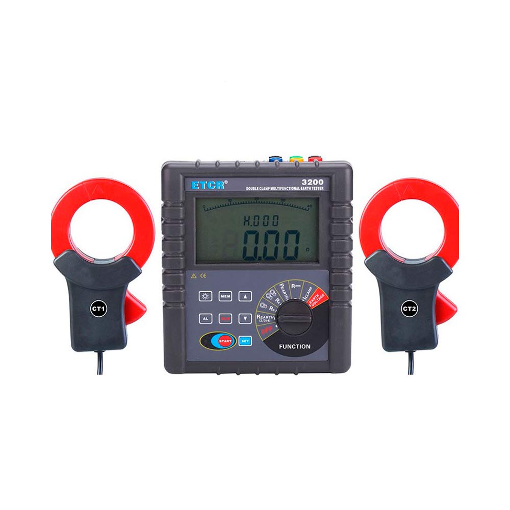 Graigar ETCR3200 Double Clamp Earth Resistance Meter Ground Resistance Multifunction Ground Resistance Tester Earth Resistance Tester