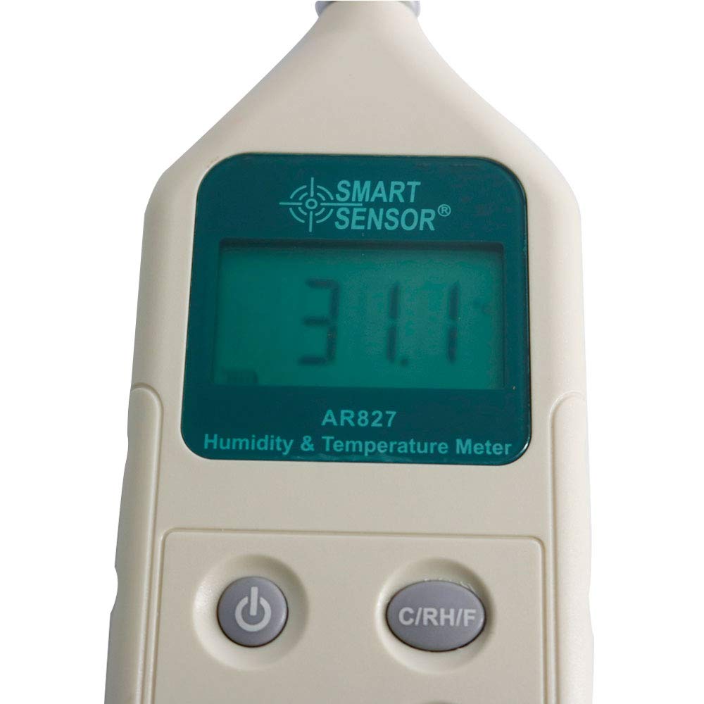 Graigar AR827 Digital Industrial Temperature Humidity Meter Hygrometer Measure Range 10% RH~99% RH