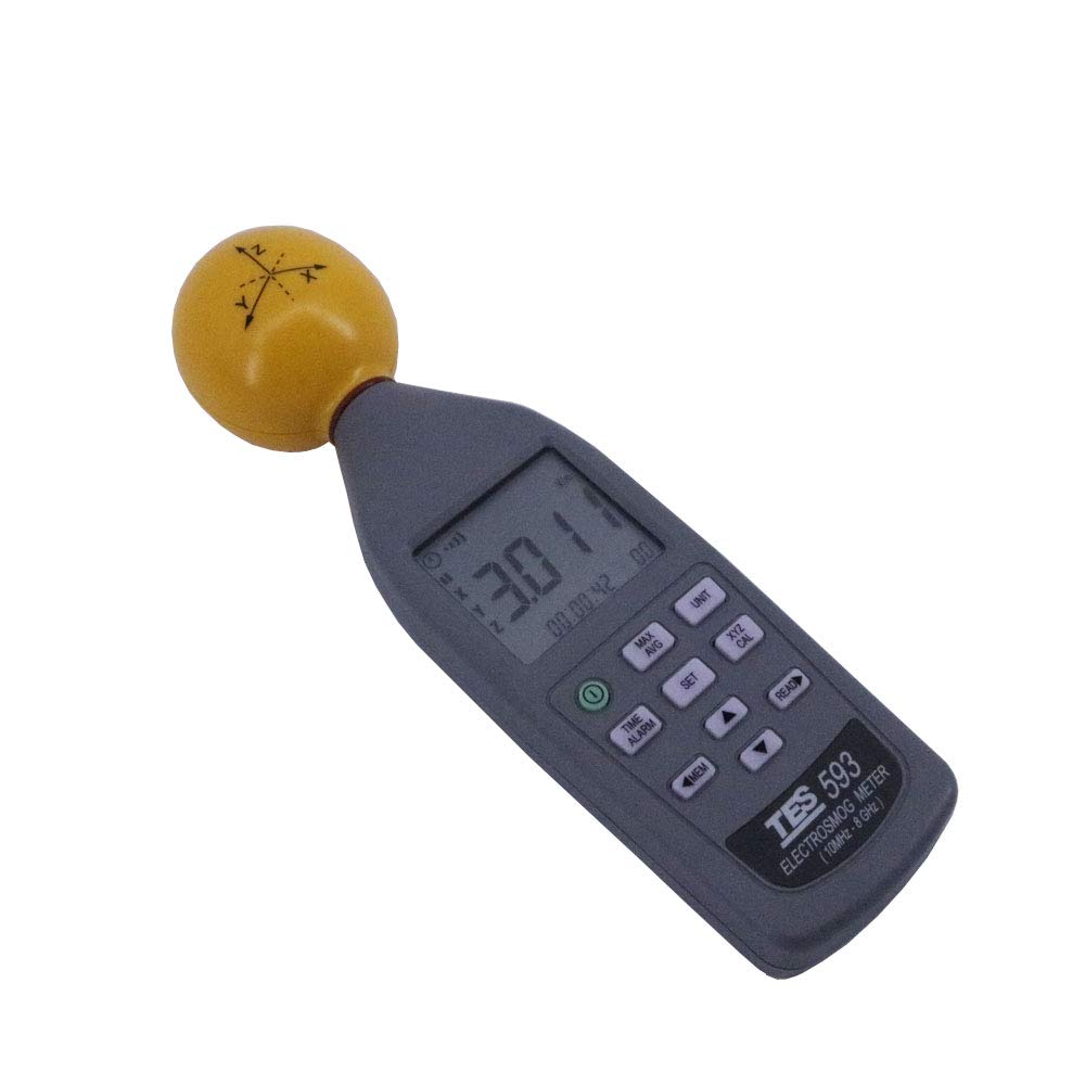 Graigar TES-593R EMF Meter TES593R Triaxial Data Logger 100% Original Taiwan ElectroSmog Tester Meter