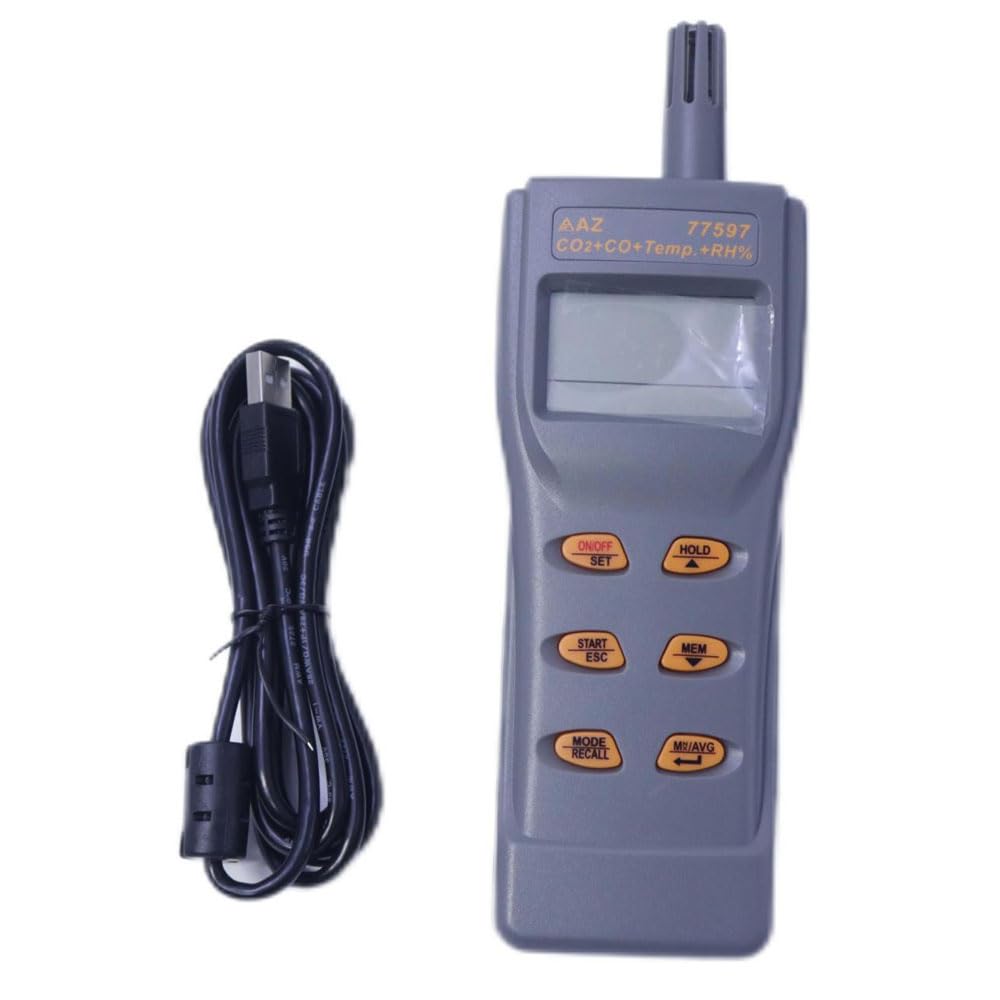 AZ77597 Combo Portable CO CO2 Temperature Humidity Data Logger Carbon Dioxide Recorder Combo IAQ Meter