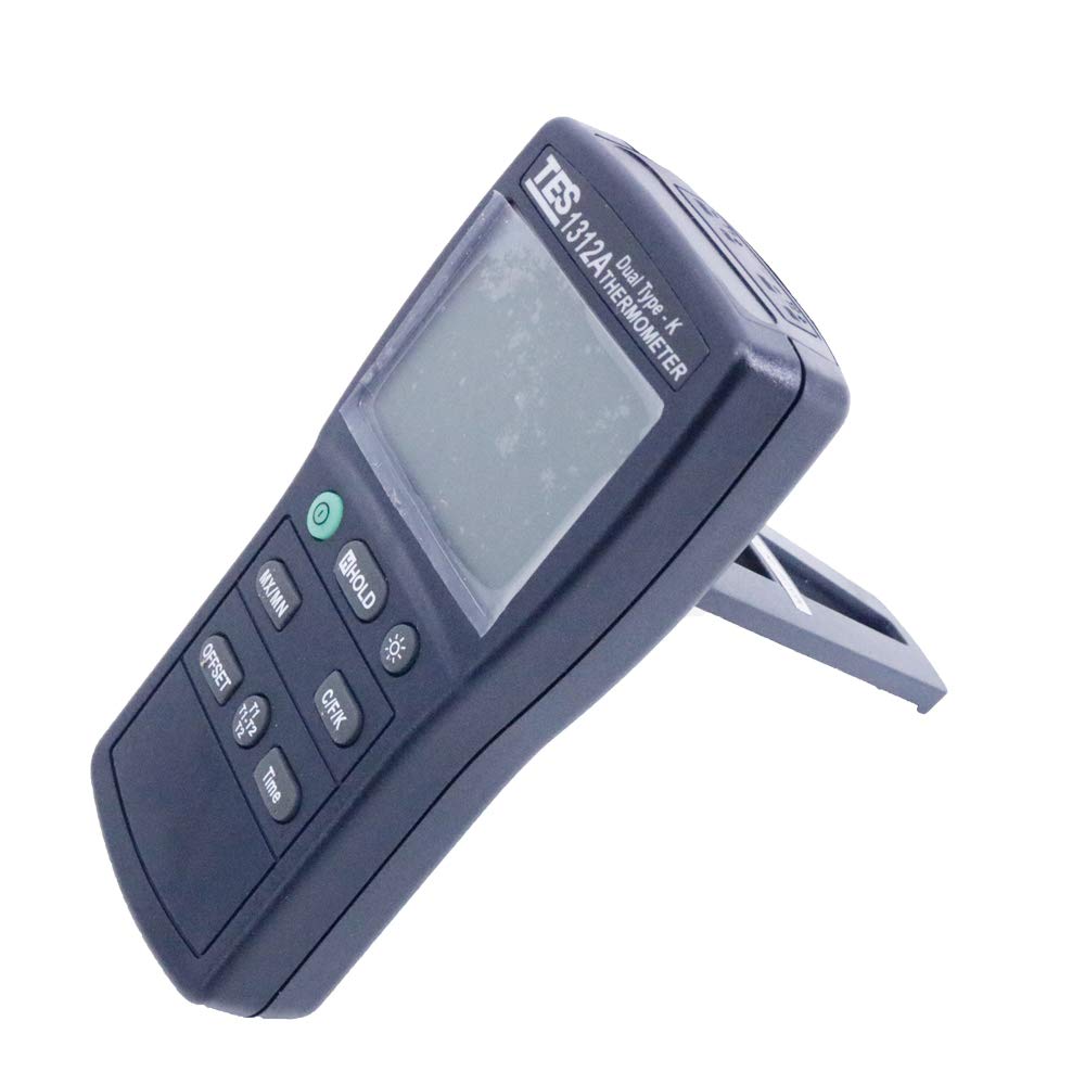 TES-1312A Digital Dual Type-K Thermometer Dual Channel Thermometer Temperature Meter Measuring Range -200°F to +1999°F