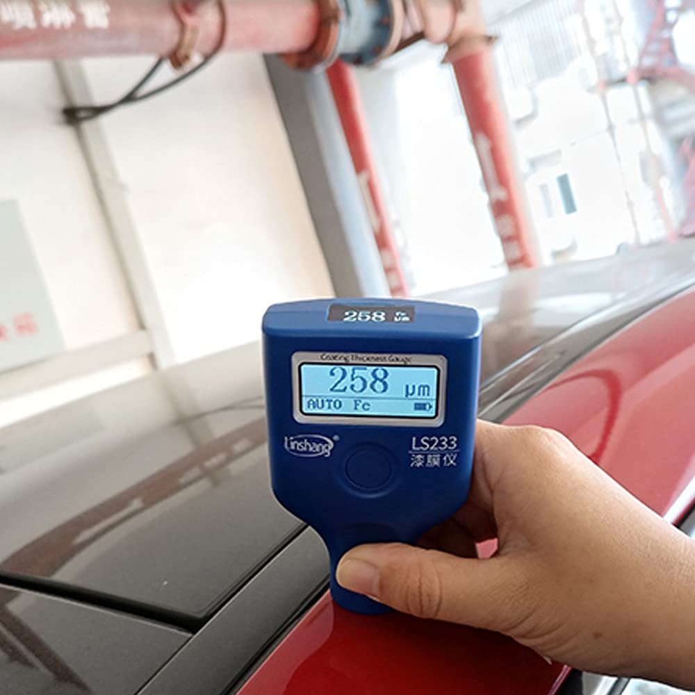 LS233 Automotive Car Paint Thickness Meter with Dual Screen Fe/NFe Coating Thickness Gauge