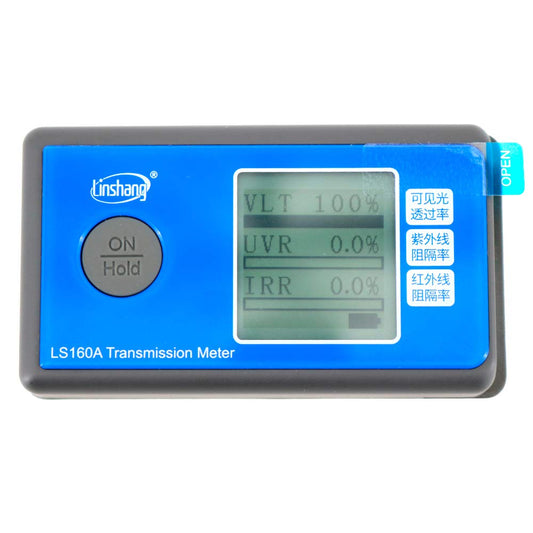 Graigar 3 in 1 Solar Film Transmission Meter LS160A UV IR VL Transmission Tester of IR Peak Wavelength 1400nm Visible Light Transmittance Meter Resolution 0.1 Percent