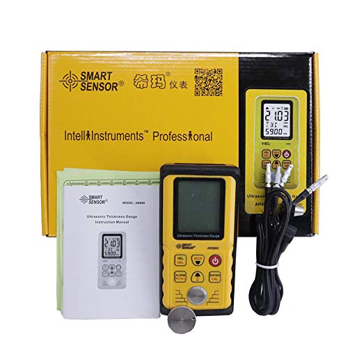 Graigar AR860 Digital Ultrasonic Thickness Gauge Tester Meter 1.00 to 300.00mm Steel Sound Velocity 1000 to 9999m/s
