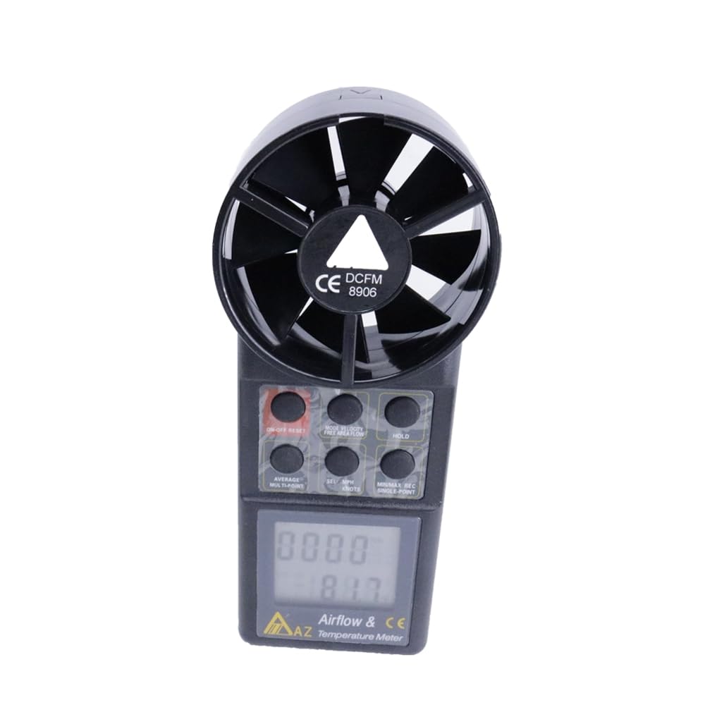 AZ8906 Digital Anemometer Air Velocity Temperature Meter Wind Speed Tester 0.4~30m/s