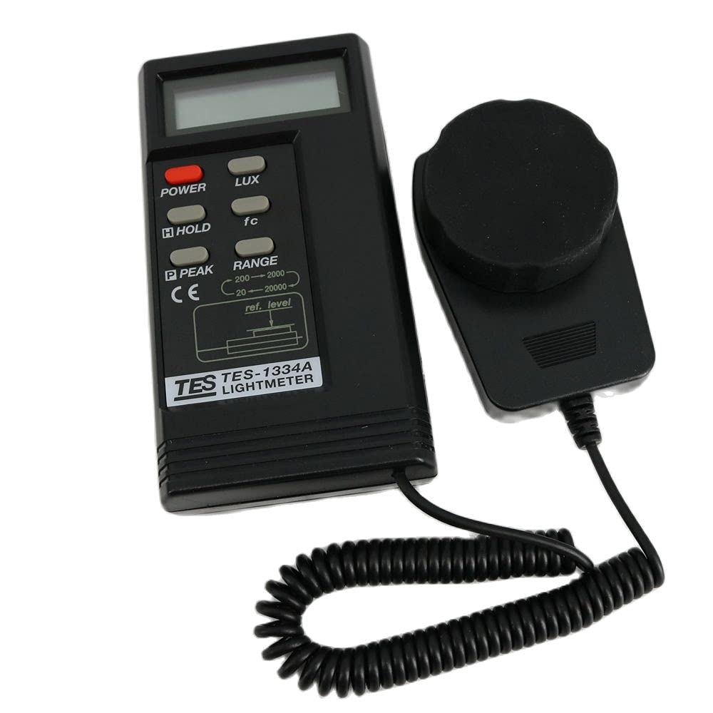 TES-1334A Digital llluminance Meter Lightness Tester Lux Meter 20/200/2000/20000 Lux Footcandle Brightness Tester