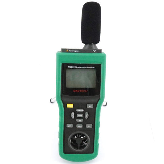 MS6300 6IN1 Multifunctional Enviroment Meter Humidity and Temperature Meter Sound Level Meter Air Flow Meter