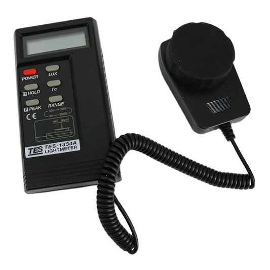 TES-1334A Digital llluminance Meter Lightness Tester Lux Meter 20/200/2000/20000 Lux Footcandle Brightness Tester