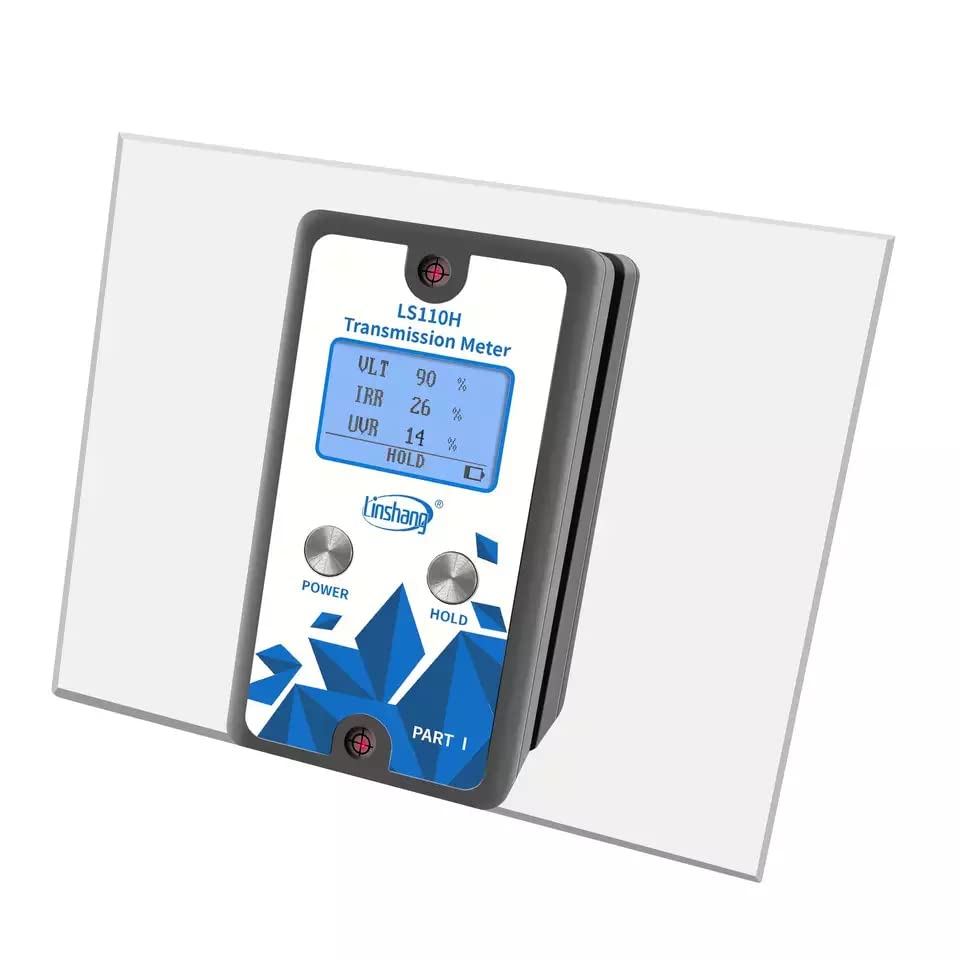 LS110H Digital Split Transmission Meter Glass Window Tint Light Solar Films Window Transmittance Tester VLT, IRR, UVR Value
