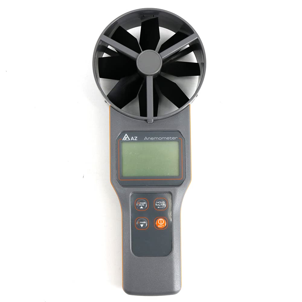AZ8916 Portable Wind Speed Meter 10cm Vane Anemometer Temperature Air Velocity Tester