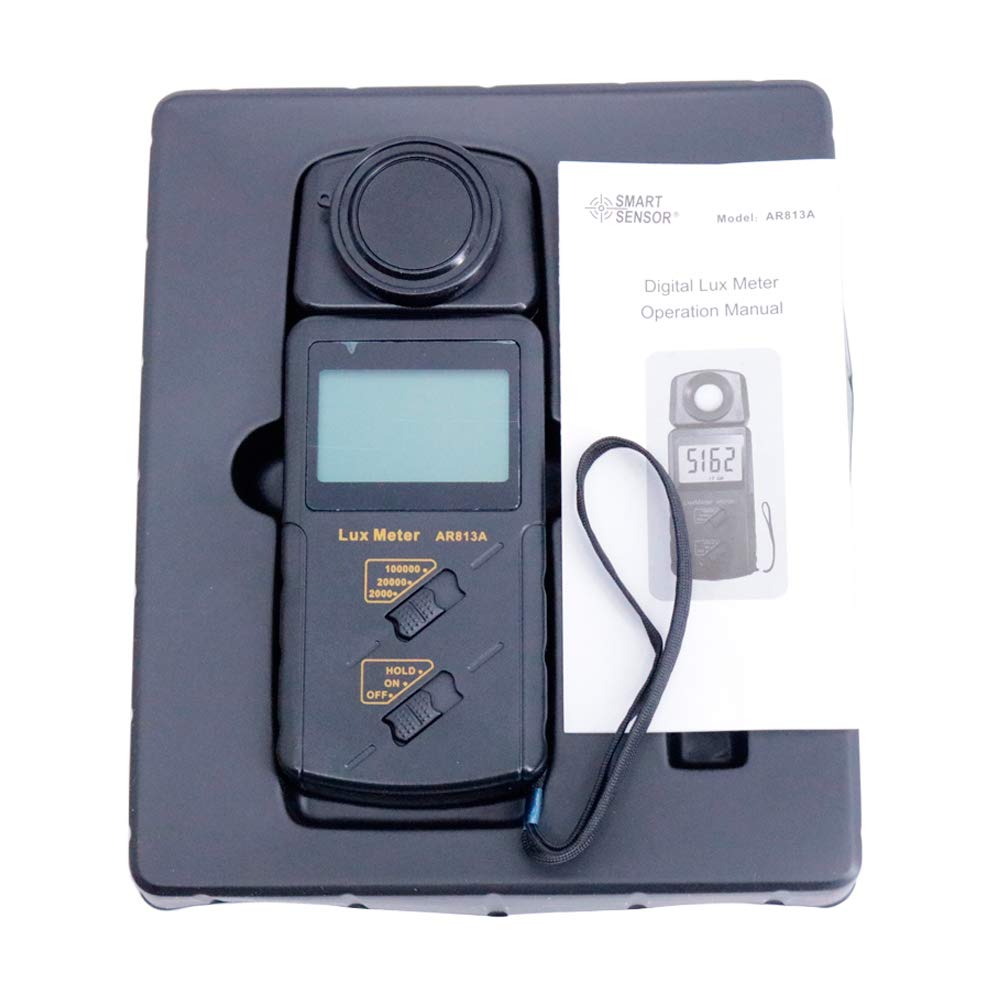 Graigar AR813A Digital Lux Meter LCD Display Light Meter Illuminometer Brightness Detector Meter