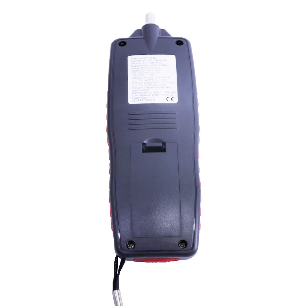 WT63B Digital Vibration Meter Vibrator Meter with LCD Back Light Function Velocity Range 0.1~1999.9m/s^2
