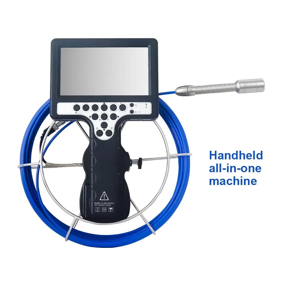 B1-C23 Portable Boiler Chimney Pipe Internal Inspection Machine Industrial Endoscope 23mm Camera Head 720 * 576 7inch Display 30m Cable Length 98 Feets