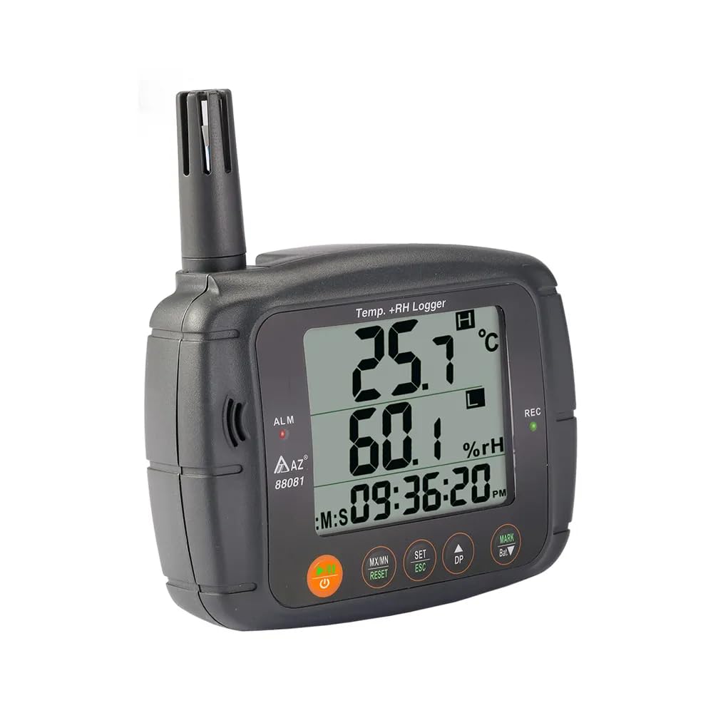 AZ88081 Large LCD Temperature & Humidity USB Data Logger Temperature and Humidity Recorder Datalogger Instead of AZ8808