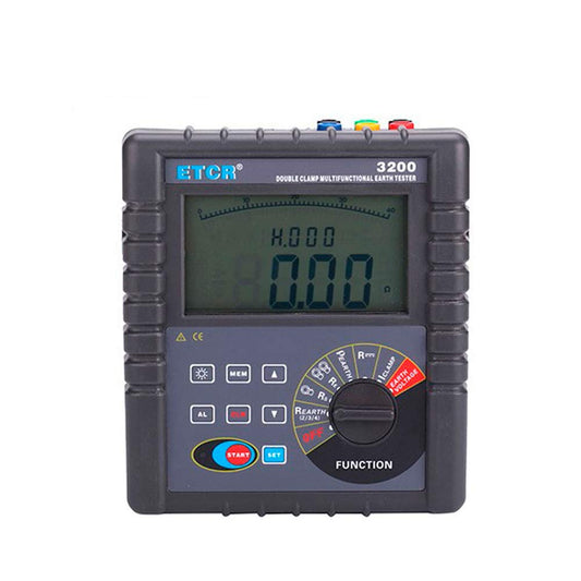 Graigar ETCR3200 Double Clamp Earth Resistance Meter Ground Resistance Multifunction Ground Resistance Tester Earth Resistance Tester