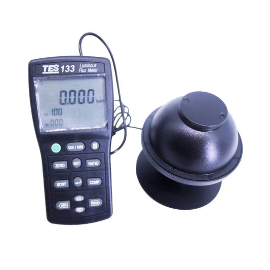 TES-133 Luminous Flux Meter LED Bulb Lightness Tester Digital Lux Meter Auto Range 7000 Lumen Tester with Software