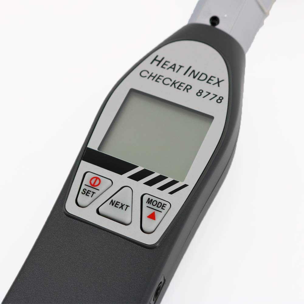 AZ8778 Portable Wet Bulb Globe Temperature Humidity WBGT Heat Stress Monitor Heat Index Checker Digital WBGT Meter with 75mm Black Ball