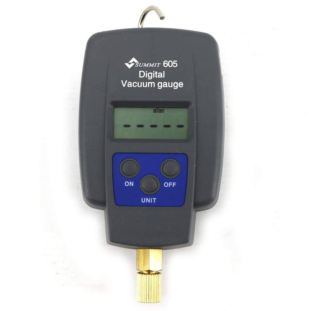 Graigar SUMMIT-605 Digital Vacuum Gauge Single Pressure Gauge with LCD Backlight SUMMIT605 Digital Vacuum Gauge Tester Meter