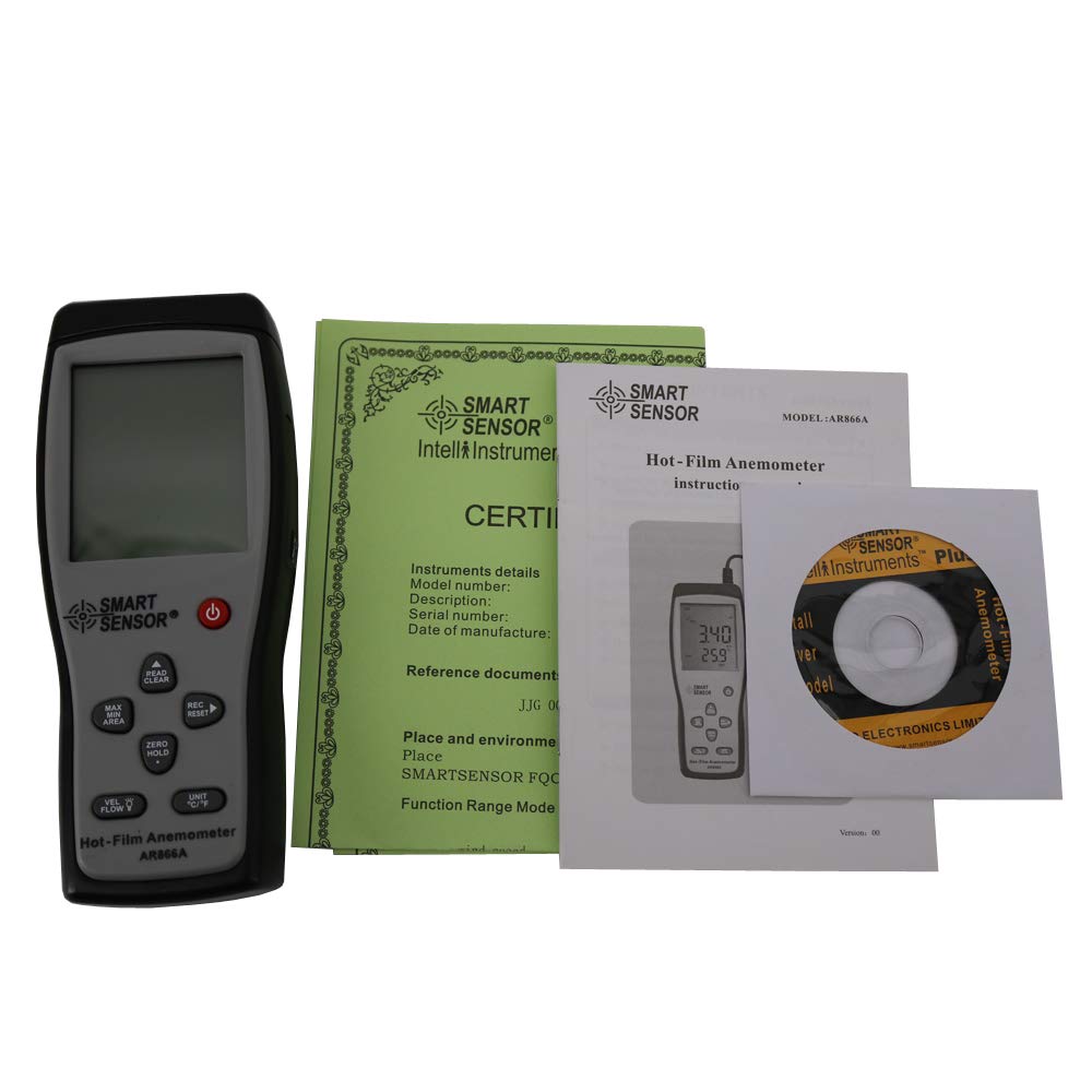 Graigar AR866A Hot Wire Thermo-Anemometer Air Flow Velocity Wind Speed Meter