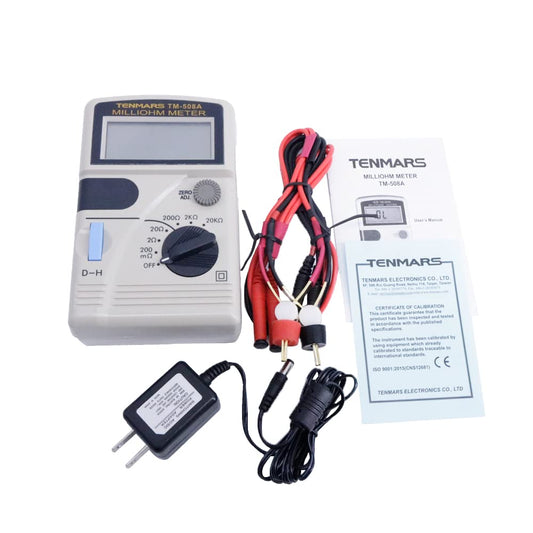 Tenmars TM-508A Digital Micro Resistance Meter Milliohm Meter 0.1m to 20K Ohm