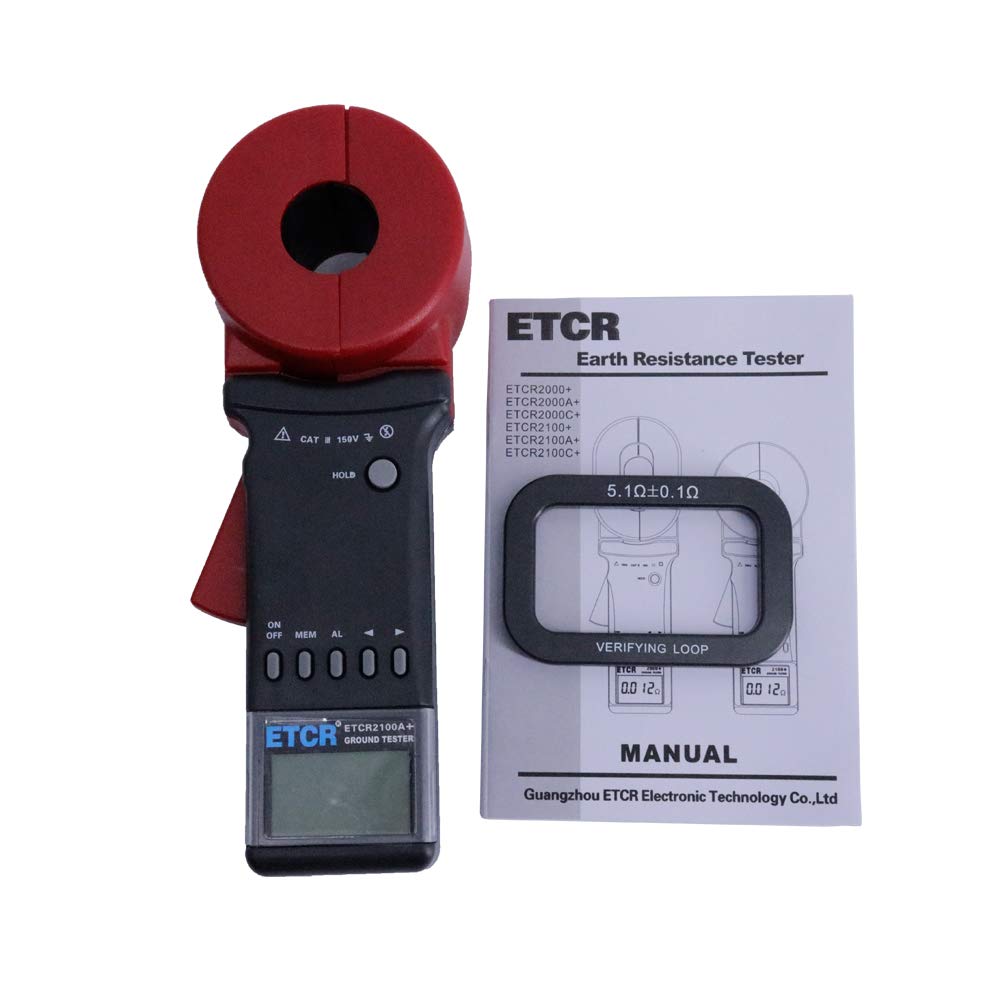 Graigar ETCR2100A+ Digital Clamp Meter Ground Earth Resistance Meter Tester Clamp Earth Resistance Tester 0.01-1200 Measuring Range