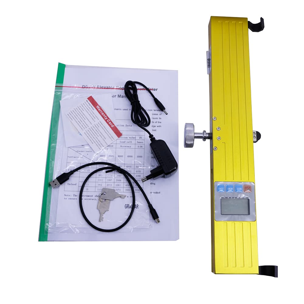 DGZ-Y-5000 Digital Elevator Rope Tension Tester 5000N Tensiometer 11/13/16mm Diameter Steel Cable Tension Meter Tensile Tester