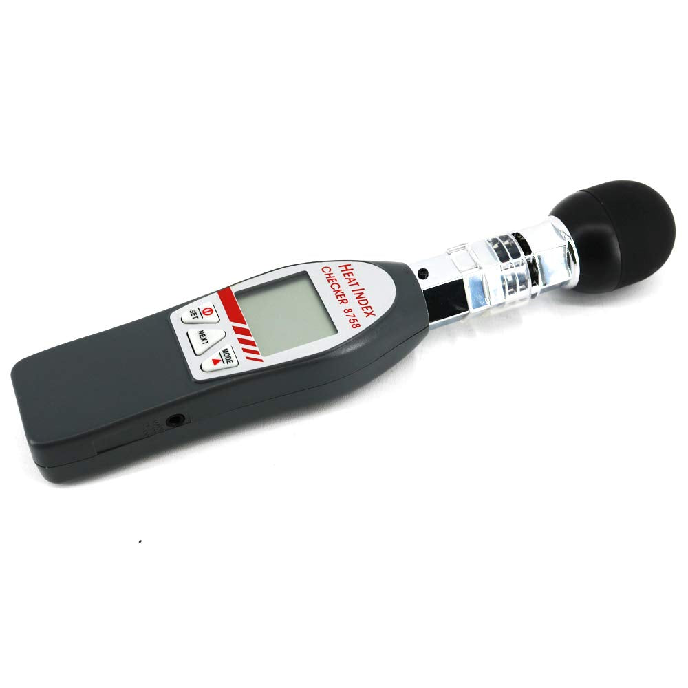 AZ8758 Digital Wet Bulb Globe Temperature Humidity Tester WBGT Meter Heat Index Checker with 40mm Black Ball