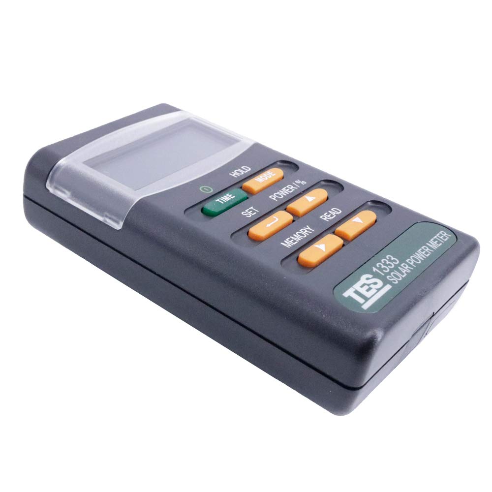 TES-1333 Solar Power Tester Meter Digital Solar Radiation Detector Range 2000W/m2 Spectral Response 400-1100nm