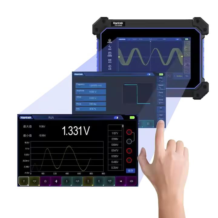 Hantek TO1202C Multi-function Touch Control Digital Flat-panel Oscilloscope Dual Channel 200M