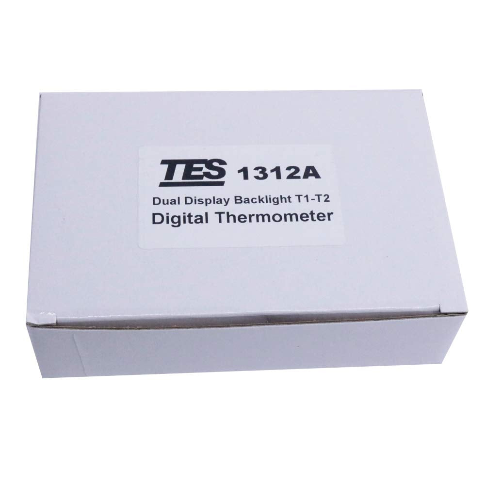 TES-1312A Digital Dual Type-K Thermometer Dual Channel Thermometer Temperature Meter Measuring Range -200°F to +1999°F