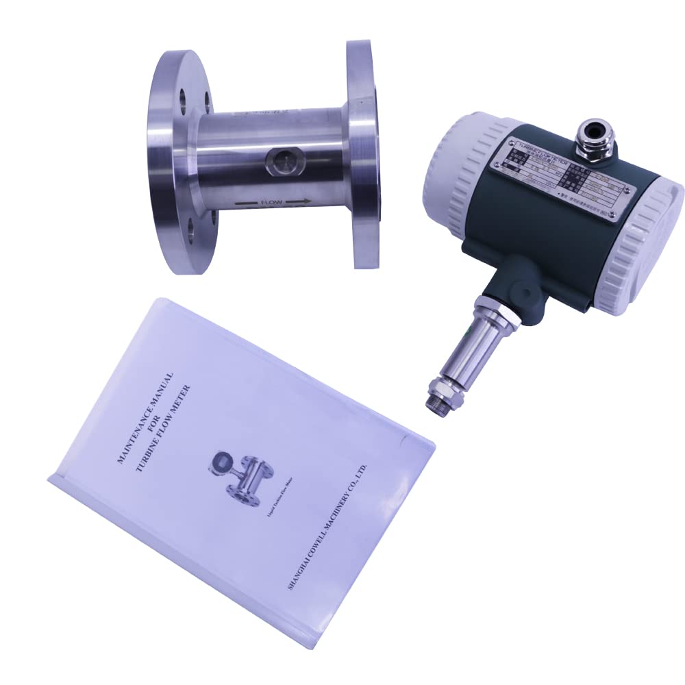 DN50MM Turbine Liquid Flowmeter Stainless Steel 4~20mA Output with LCD Display 2 Inch Diameter Pipe Water Flow Meter