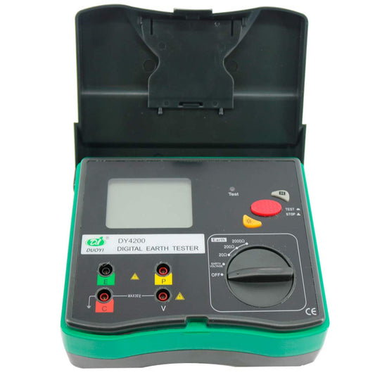 Graigar DY4200 Digital Earth Ground Resistance Tester Meter Complete with Test Leads Auxiliary Earth Bars