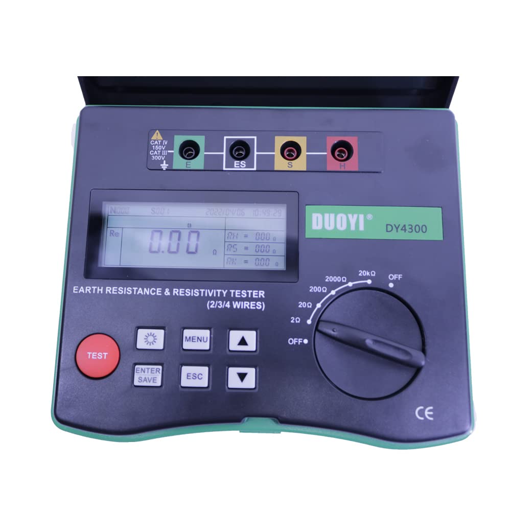 DY4300 4-Terminal Ground Resistance and Soil Resistivity Tester Digital Insulation Meter