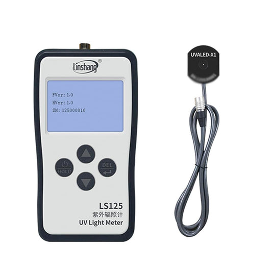 LS125 Digital UV Light Meter Energy Tester Intensity Tester with UVALED-X1 Probe