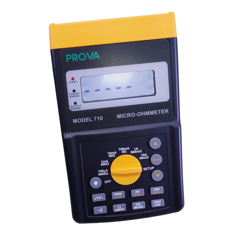 PROVA710 Micro-Ohmmeter Resistance Tester 10A (60mOhm) Max. Test Current Basic Accuracy 0.25% PROVA-710