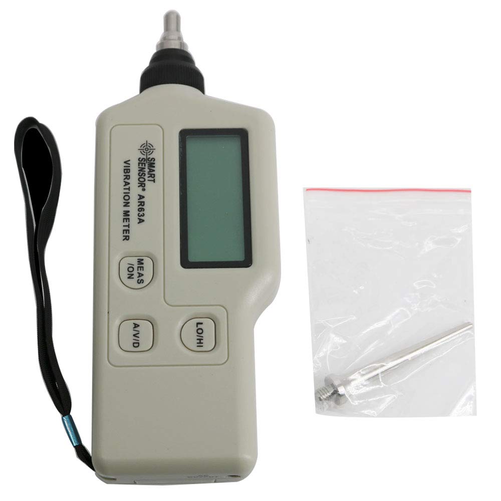 Graigar AR63A Digital Handheld Vibration Meter Tester Meter Gauge Vibrometer Analyzer Acceleration Range 0.1 to 199.9m/s2