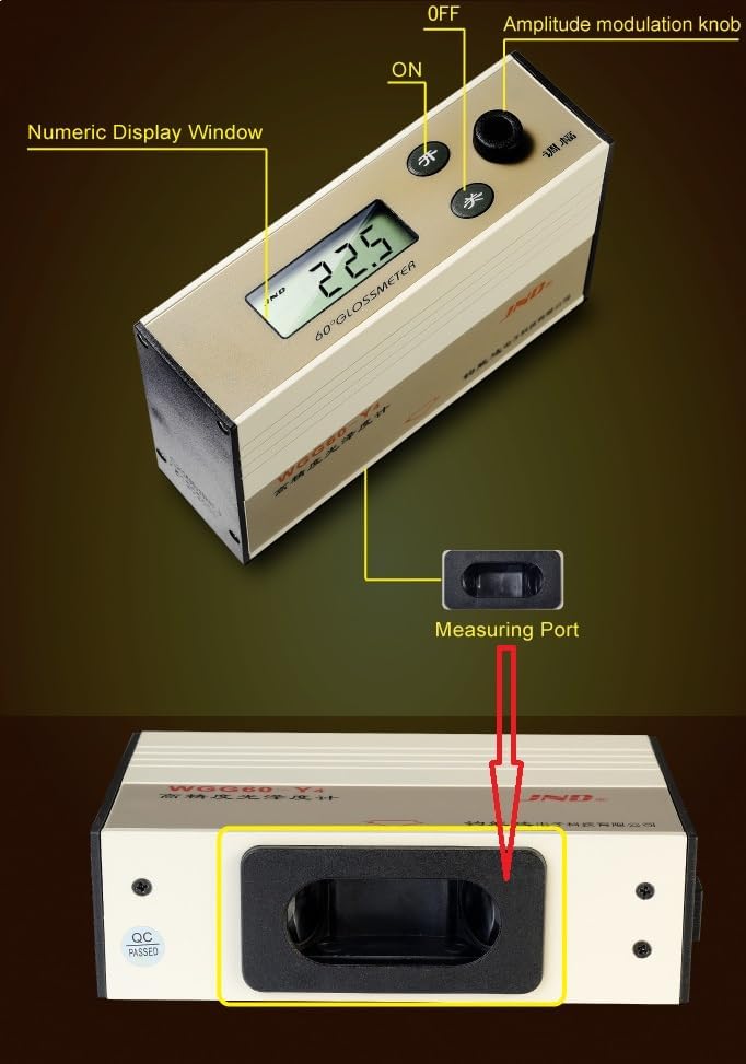 WGG60-ES4 Portable 60 Degree Gloss Meter for Marble Granite Stone Range 0 to 199GU with Deviation ±2GU