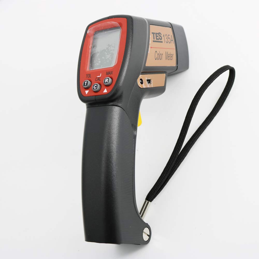 Graigar TES-135A Color Meter Portable Color Difference Meter (LCD Display) Colorimeter with USB Datalogger