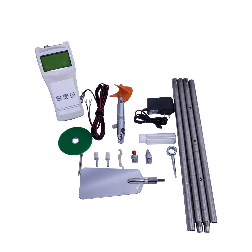 LS1206B Digital Spiral Paddle Type Velocity Tester Portable River Water Flowmeter CBL-1 Type Pump Flow Speed Meter Range 0.05~8m/s