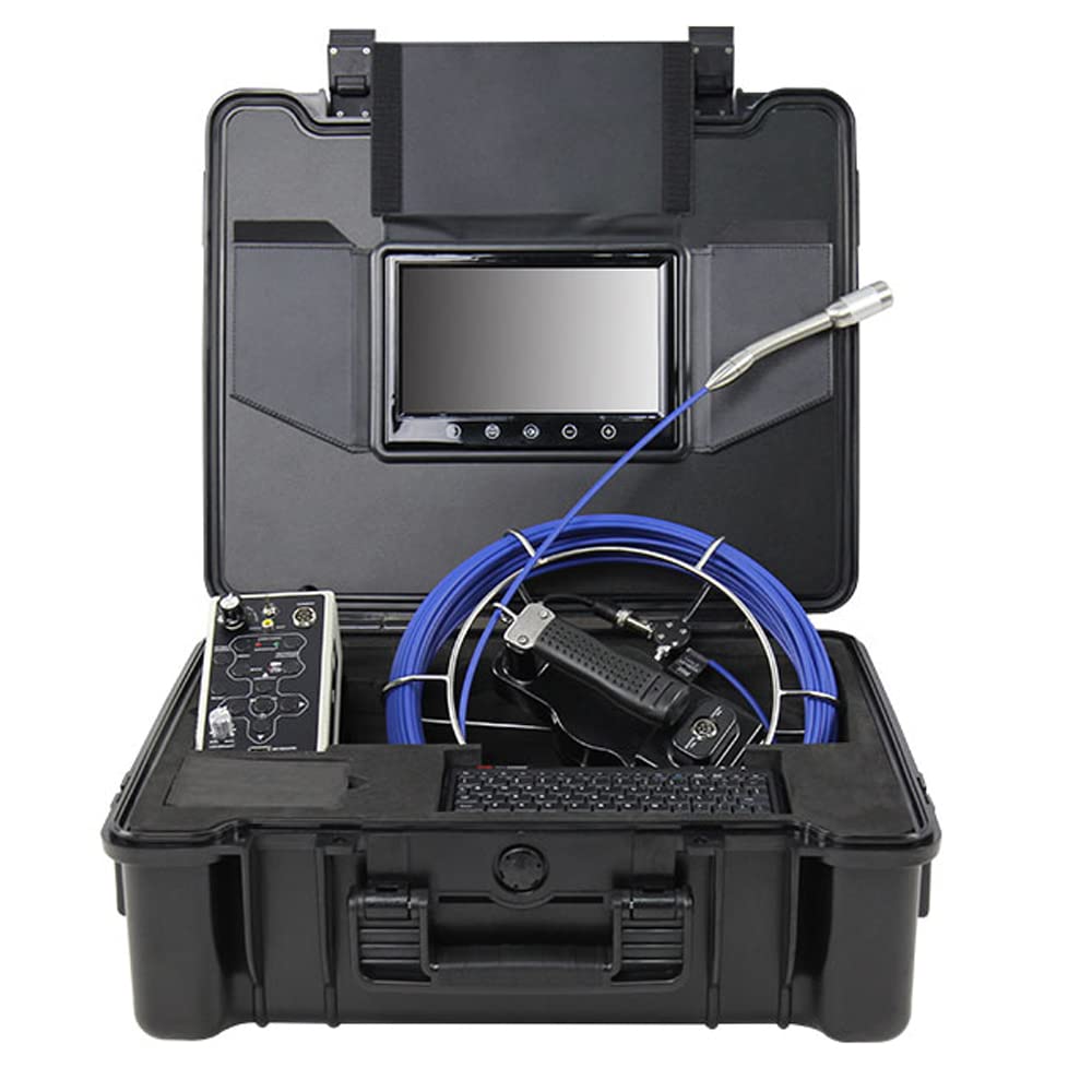 Graigar A2-C23L IP68 Waterproof Plumbing Pipe Inspection Camera 98ft(30M) Cable 9 Inch Screen DV Recorder with Locating and Receiving Function