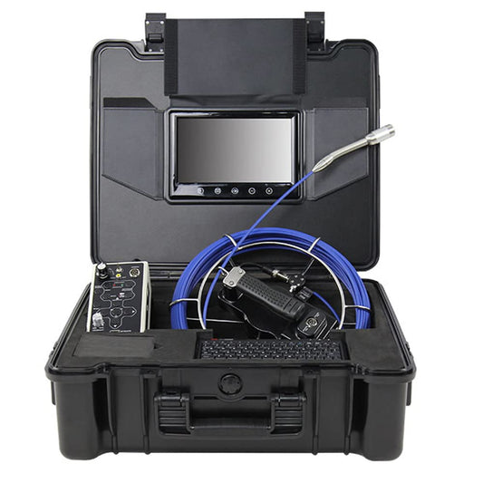 Graigar A2-C23L IP68 Waterproof Plumbing Pipe Inspection Camera 98ft(30M) Cable 9 Inch Screen DV Recorder with Locating and Receiving Function
