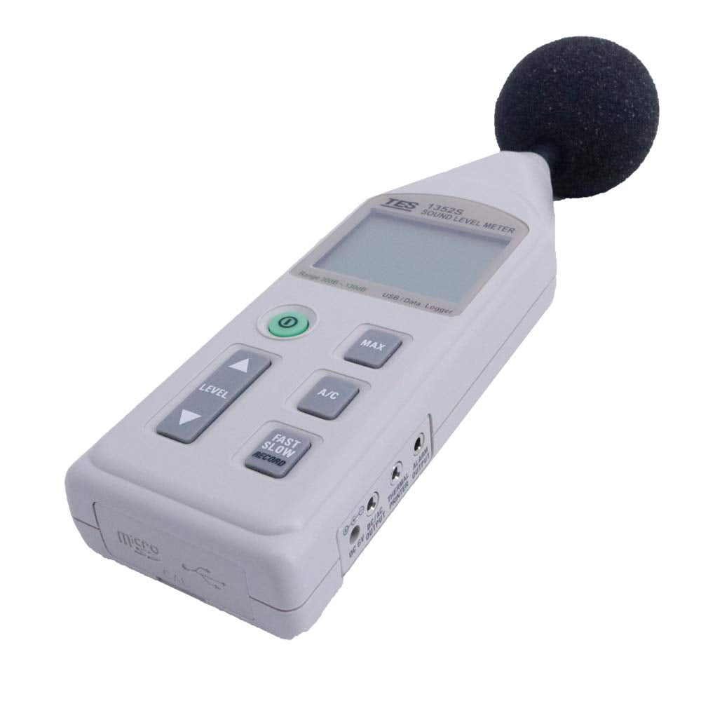 Graigar TES-1352S Programmable Sound Level Meter 30dB to 130dB (USB Cable, Micro SD CARD 4GB) TES1352S