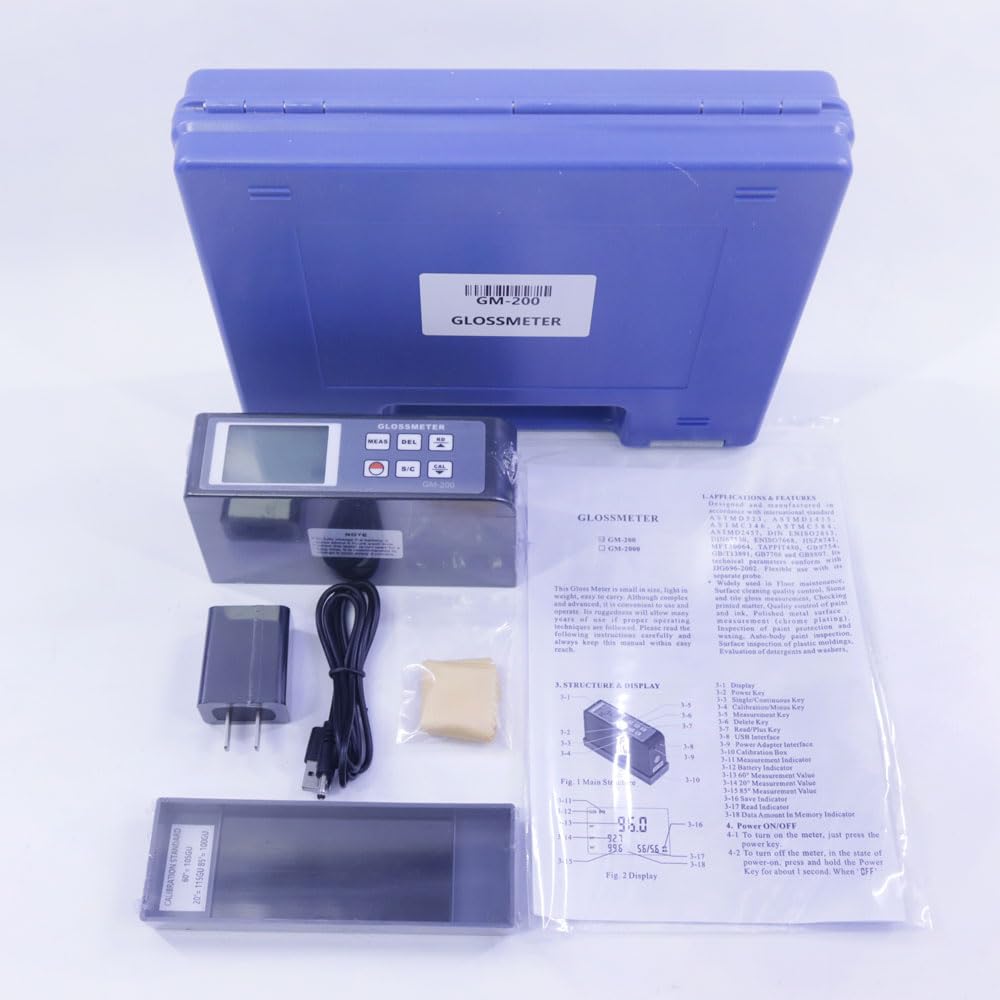 GM-200 Digital Glossmeter Triple Angle 20/60/85 Surface Gloss Meter 0.1~200 GU