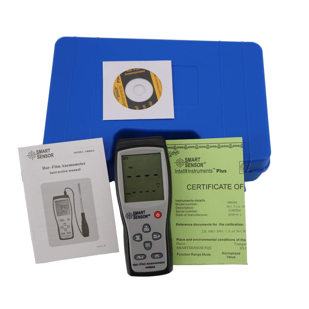 Graigar AR866A Hot Wire Thermo-Anemometer Air Flow Velocity Wind Speed Meter