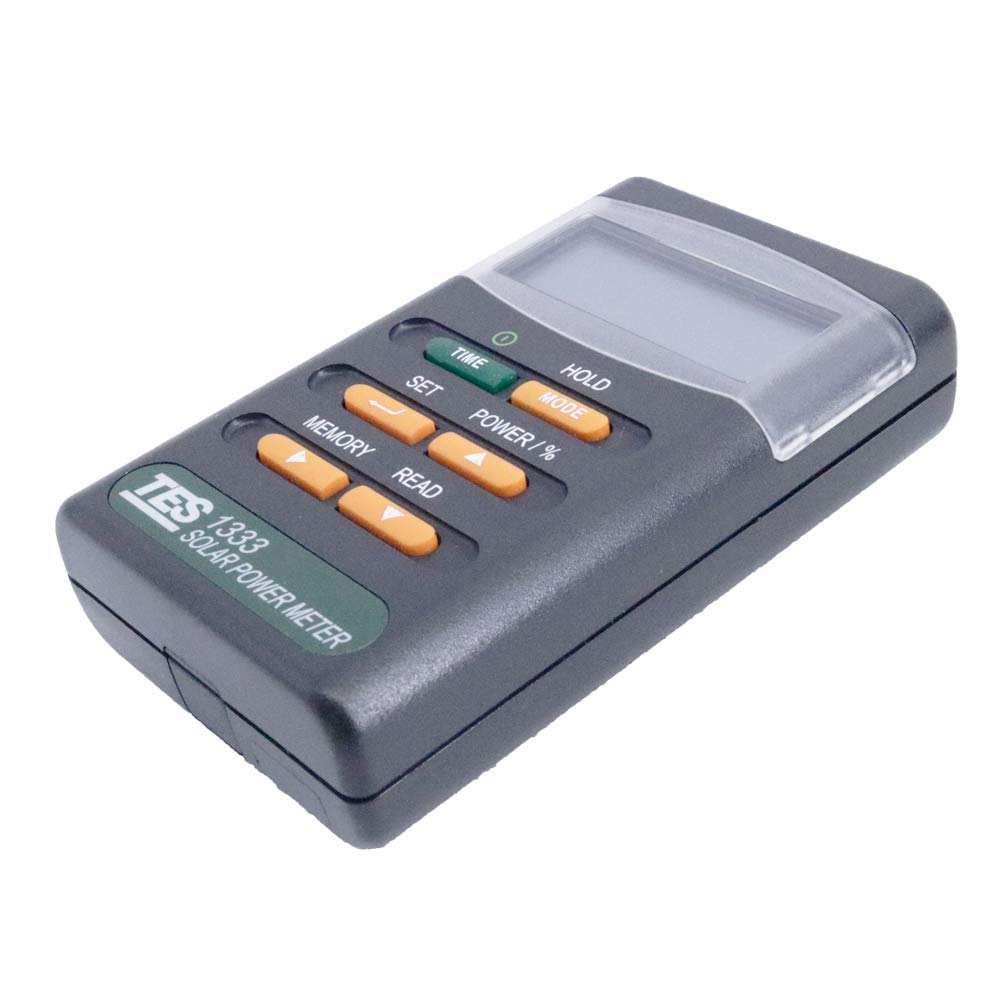 TES-1333 Solar Power Tester Meter Digital Solar Radiation Detector Range 2000W/m2 Spectral Response 400-1100nm