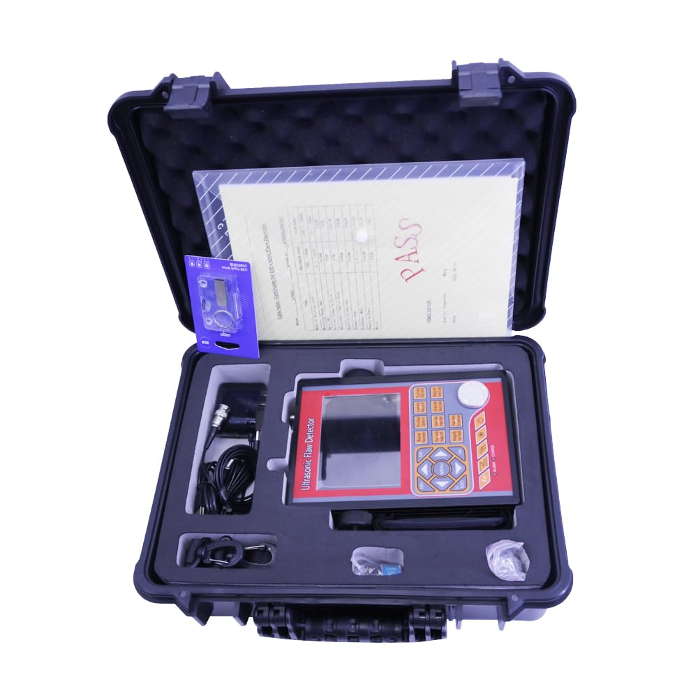 New GR680 Portable Ultrasonic Flaw Detector Defect Inspection Tester 0 to 15000 mm NDT Digital Flaw Meter 4MHz φ10mm Probe BNC Interface