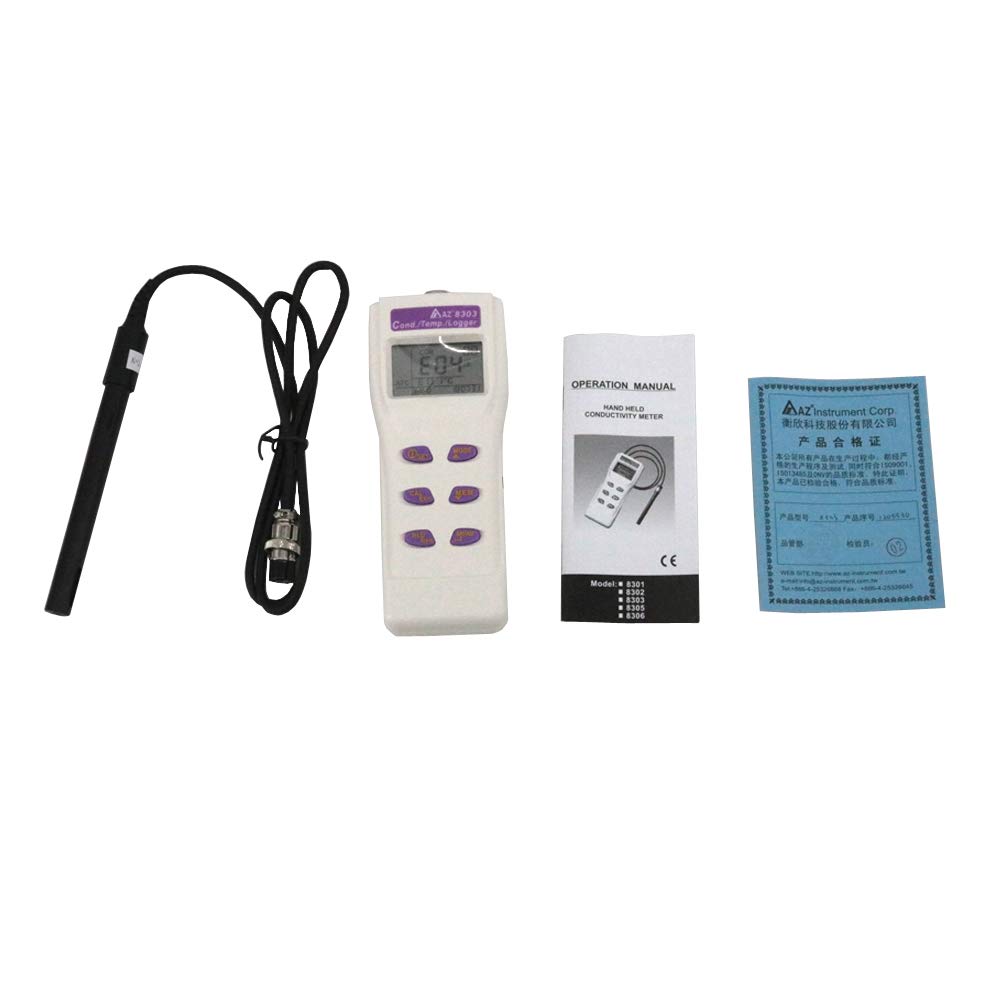 AZ8303 Digital Water Quality Tester Portable Electrical Conductivity Meter Liquid Conductivity and Temperature Meter
